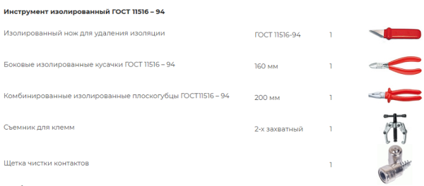 Комплект аккумуляторщика КА-101 Комплект аккумуляторщика КА-101