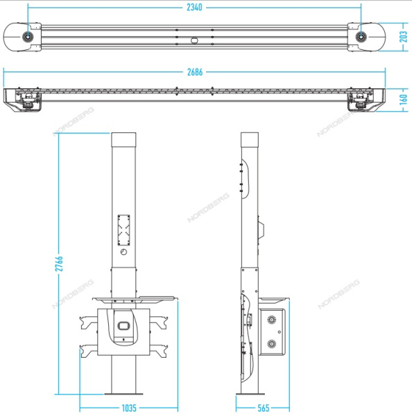 Стенд сход-развал 3D для ям и подъемников C802 Стенд сход-развал 3D для ям и подъемников C802